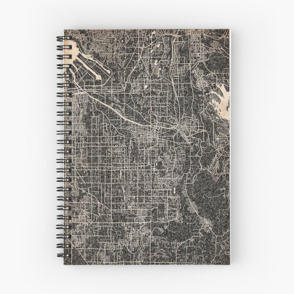 Item preview, PUYALLUP map Washington Ink lines 2 designed and sold by InkMaps.