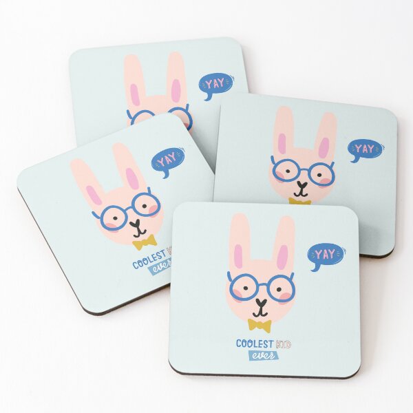 Item preview, Coolest kid ever Yay! Bunny Rabbit with glasses designed and sold by riccagarden.