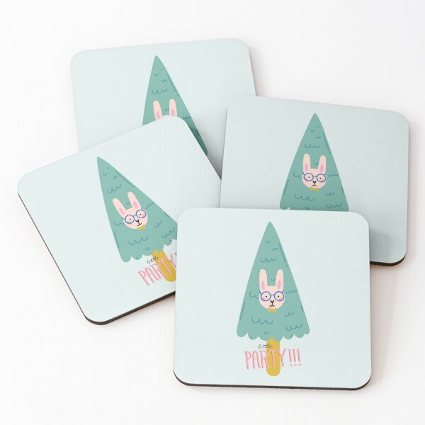 Item preview, Little Party Bunny Rabbit Pine tree with glasses rabbit designed and sold by riccagarden.