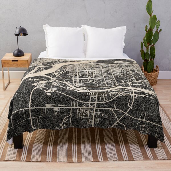 Item preview, ROCK ISLAND map Illinois Ink lines designed and sold by InkMaps.