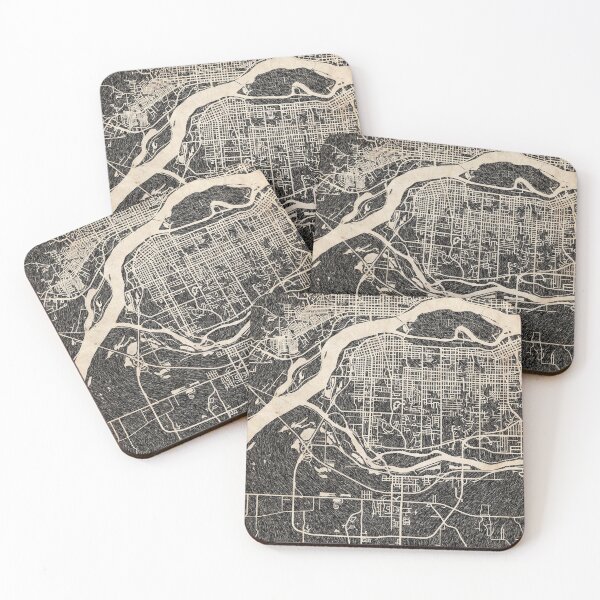 Item preview, ROCK ISLAND map Illinois Ink lines 2 designed and sold by InkMaps.