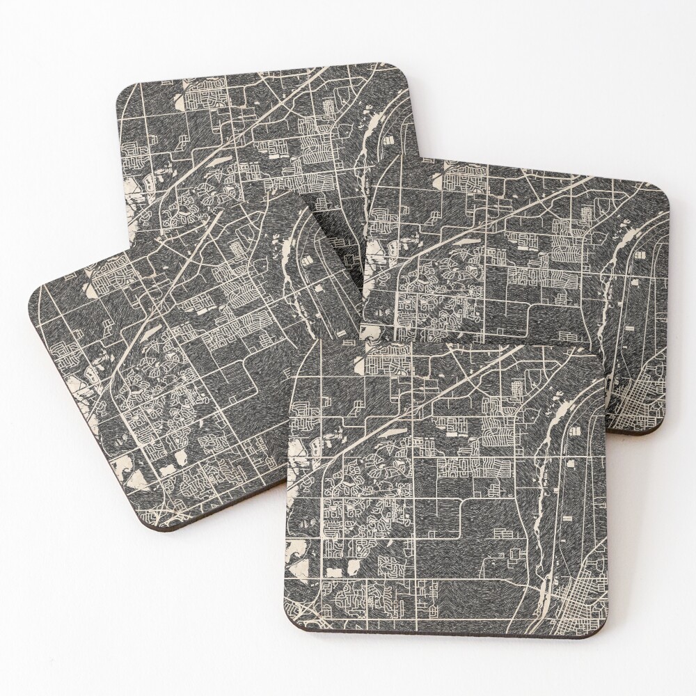 Item preview, Coasters (Set of 4) designed and sold by InkMaps.