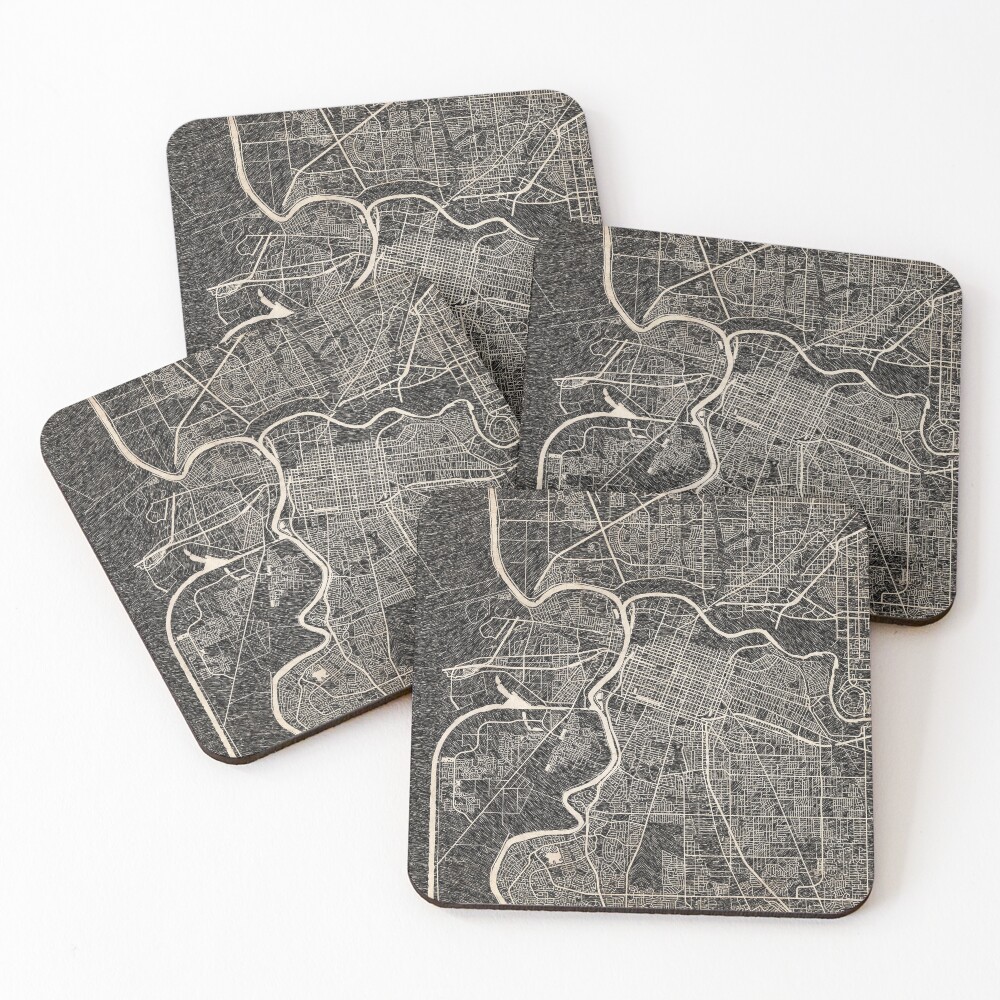 Item preview, Coasters (Set of 4) designed and sold by InkMaps.