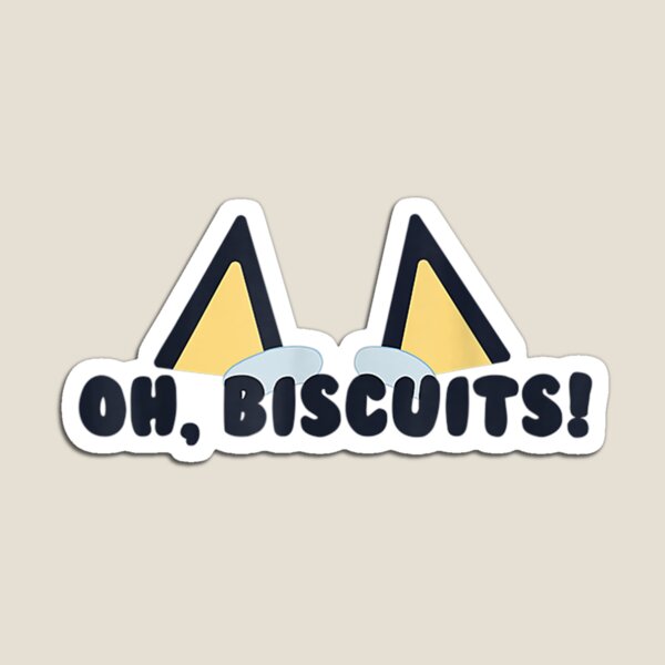 Bluey Oh Biscuits, Mum Dad Cartoon, Mother's Father's Day T-Shirt Magnet