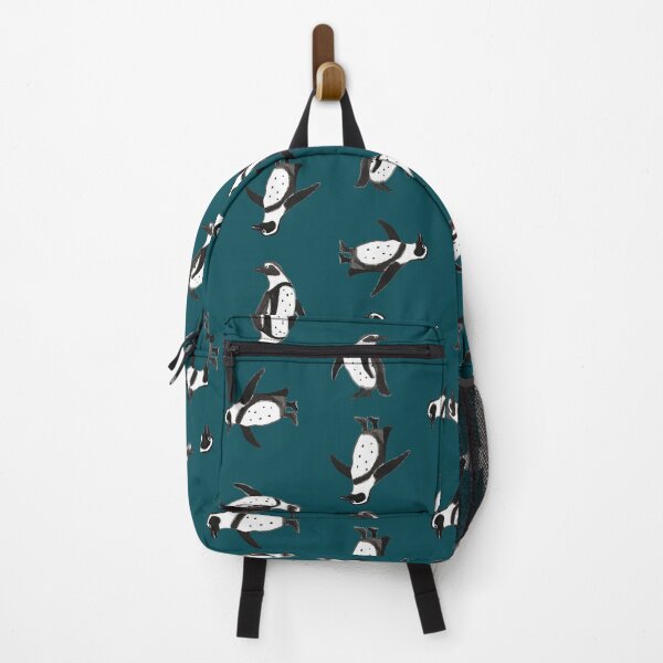 Artikelvorschau, Viele verspielte Pinguine monochrome Muster auf Dämmerungsblau Hintergrund entworfen und verkauft von PuddingPickles.