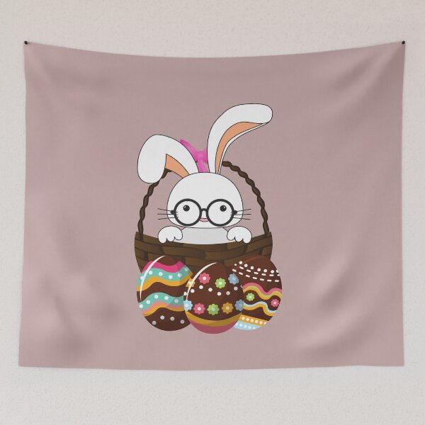 Item preview, cute bunny with glasses designed and sold by AGDesignstore.