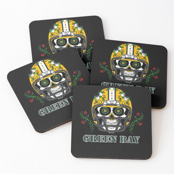 Item preview, Green Bay Football Helmet Sugar Skull Day Of The Dead T-Shirt designed and sold by capheden8147.