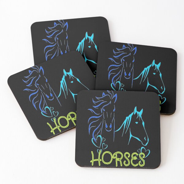 Item preview,  Horse calvary, Aesthetic design  with two horses,, nr 4,  perfect gift for the horse lover or equestrian sport lover. designed and sold by Adri Barnard.