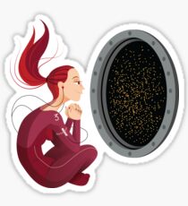 Quiet Time in Space Sticker