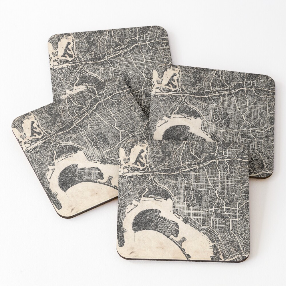 Item preview, Coasters (Set of 4) designed and sold by InkMaps.