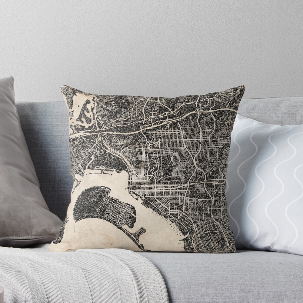 Item preview, Throw Pillow designed and sold by InkMaps.