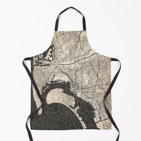 Item preview, SAN DIEGO map California Ink lines 3 designed and sold by InkMaps.