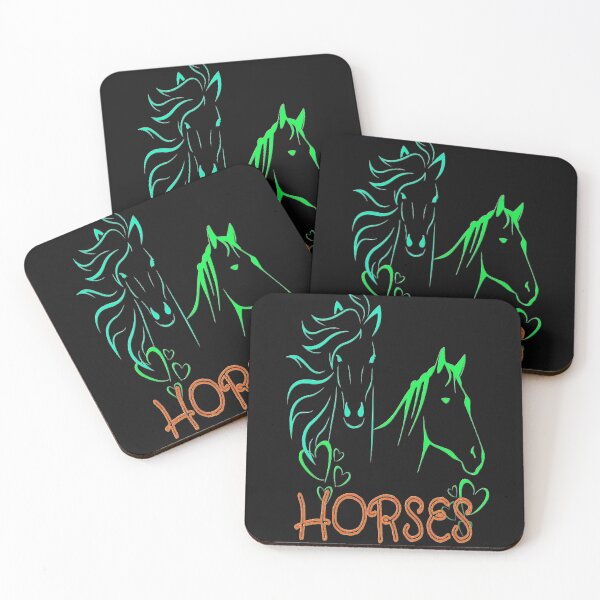 Item preview, Horse calvary, Aesthetic design  with two horses, nr 5,  perfect gift for the horse lover or equestrian sport lover. designed and sold by Adri Barnard.
