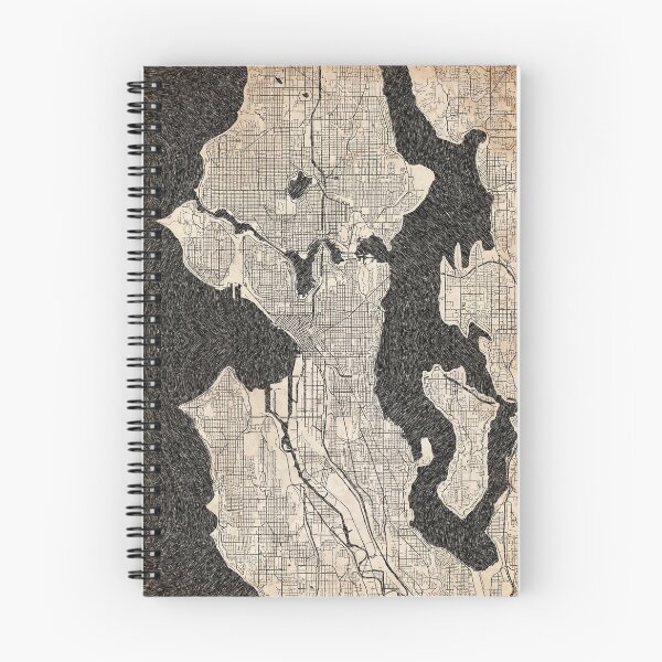 Item preview, SEATTLE map Washington Ink lines 2 designed and sold by InkMaps.