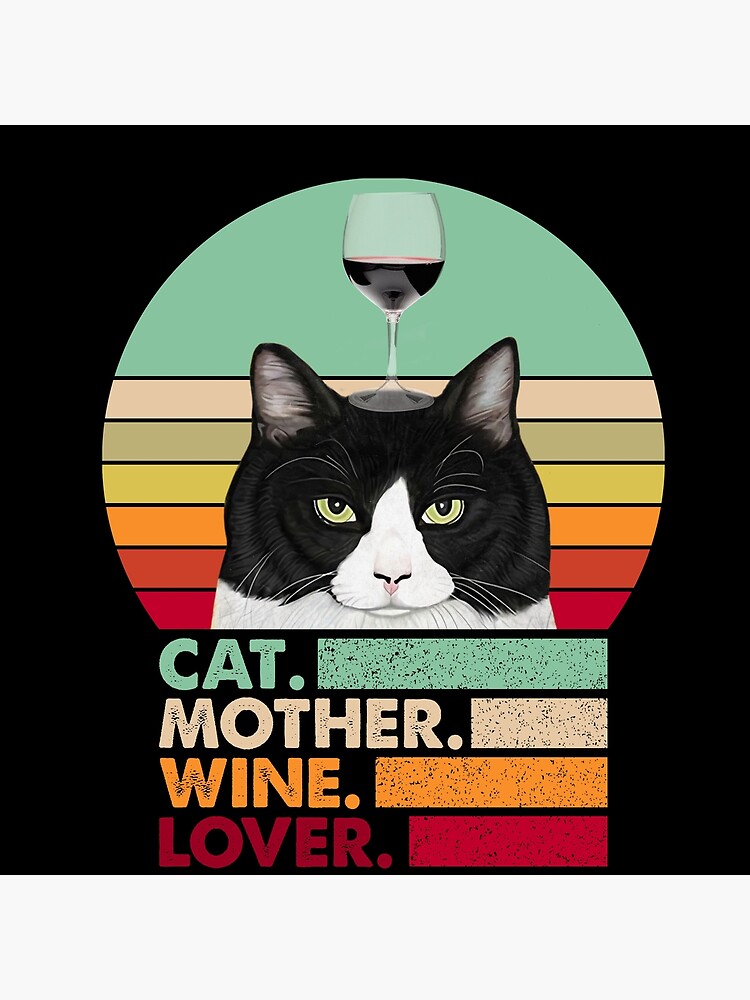 Cat mother shop wine lover