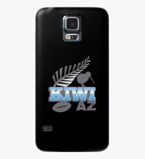 KIWI AZ mit Neuseeland-Kiwivogel Rugbyball und Silberfarn Hülle & Skin für Samsung Galaxy