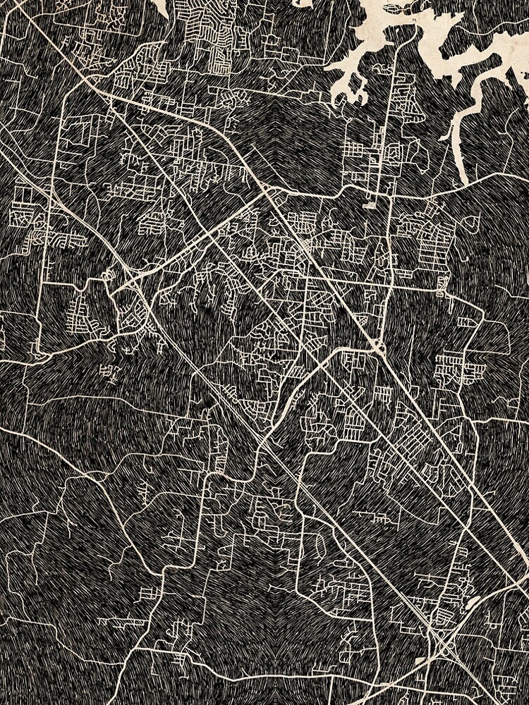 Aperçu 5 sur 5. Robe trapèze avec l'œuvre SMYRNA map Tennessee Ink lines 2 créée et vendue par InkMaps.