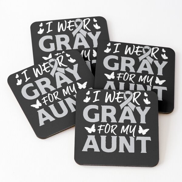 Item preview, I Wear Gray for My Aunt Brain Cancer Ribbon designed and sold by lsapparel.