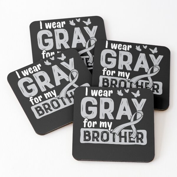 Item preview, I Wear Gray for My Brother Brain Cancer Ribbon designed and sold by lsapparel.
