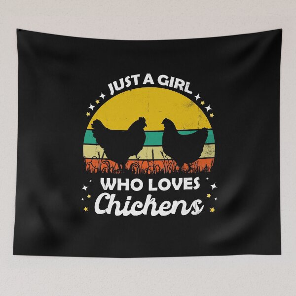 Item preview, Just A Girl Who Loves Chickens. Vintage Farmer's designed and sold by Ibu83.
