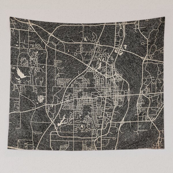 Item preview, TUPELO map Mississippi Ink lines designed and sold by InkMaps.