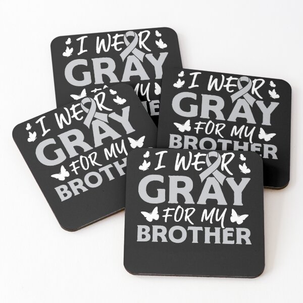 Item preview, I Wear Gray for My Brother Brain Cancer Ribbon designed and sold by lsapparel.