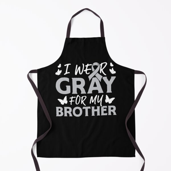 Item preview, I Wear Gray for My Brother Brain Cancer Ribbon designed and sold by lsapparel.