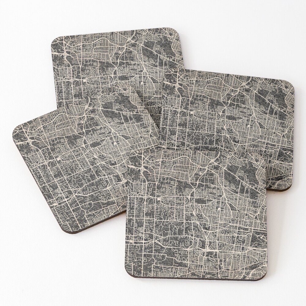 Aperçu de l'œuvre Dessous de verre (lot de 4) créée et vendue par InkMaps.