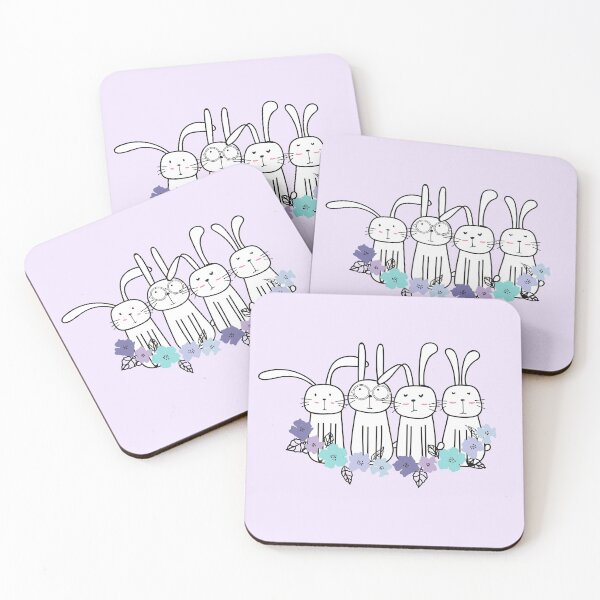 Item preview, aesthetic bunny group with glasses designed and sold by AGDesignstore.