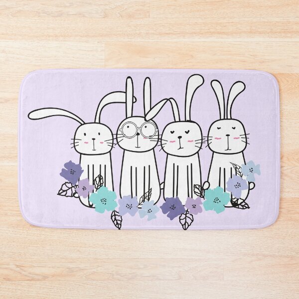 Item preview, aesthetic bunny group with glasses designed and sold by AGDesignstore.