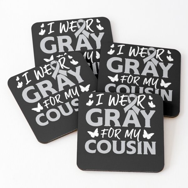 Item preview, I Wear Gray for My Cousin Brain Cancer Ribbon designed and sold by lsapparel.
