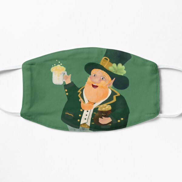 Cheers! Happy St Patrick's Day! Flat Mask