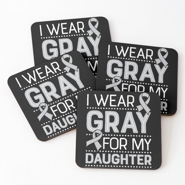 Item preview, I Wear Gray for My Daughter Brain Cancer Ribbon designed and sold by lsapparel.