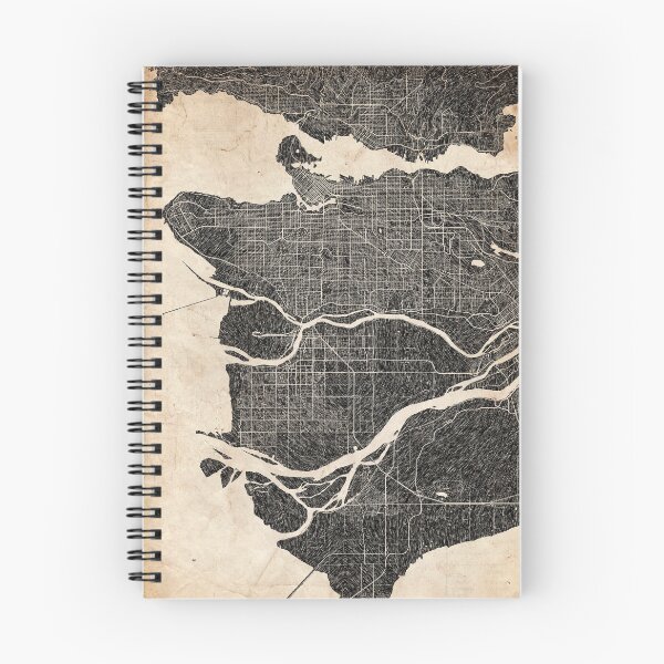 Aperçu de l'œuvre VANCOUVER map Canada Ink lines 2 créée et vendue par InkMaps.