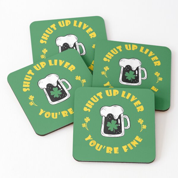 Item preview, Dark Beer Drinking Saint Patricks Tee, Shut Up Liver Shirt designed and sold by Lukifo-Caster.