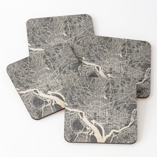 Item preview, WASHINGTON map District of columbia Ink lines designed and sold by InkMaps.