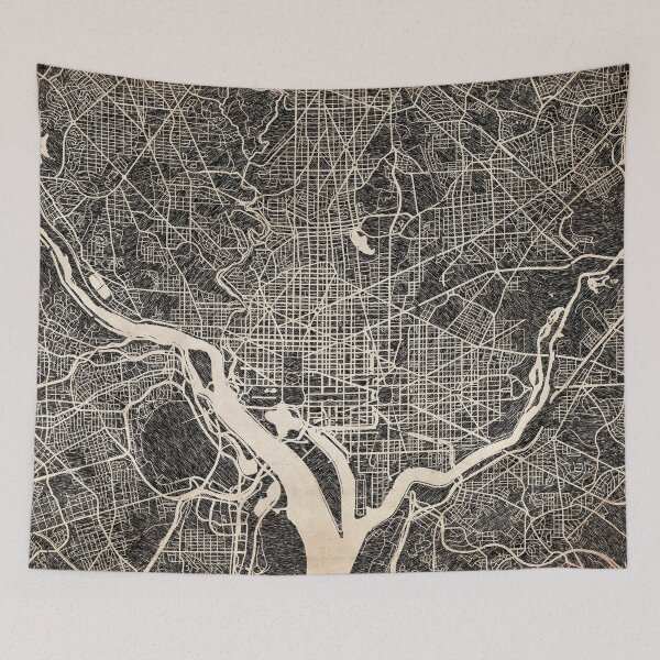 Item preview, WASHINGTON map District of columbia Ink lines designed and sold by InkMaps.