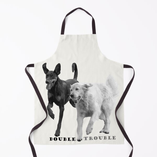 Item preview, Dogs in Action: Double Trouble Greyscale Logo designed and sold by Alius Imago.