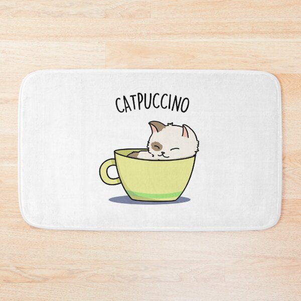 Item preview, Catpuccino Funny Cappuccino Cat Puns  designed and sold by punnybone.