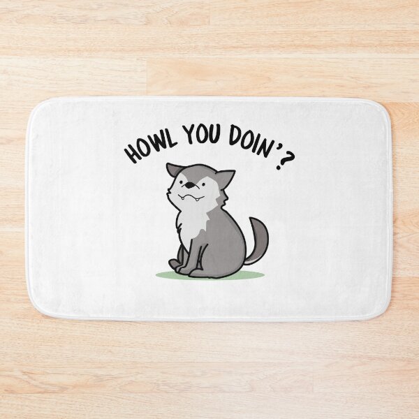Item preview, Howl You Doin Funny Wolf Puns designed and sold by punnybone.