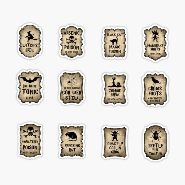 APOTHECARY LABELS Sticker by wadee