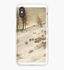 A Flock of Sheep in a Snowstorm , Joseph Farquharson iPhone Case