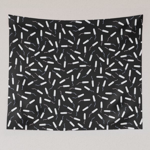 Item preview, Tampon time, Periods and PMS in Black designed and sold by Joan and Rose.