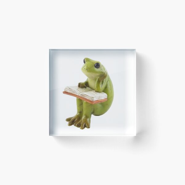 Item preview, Froggy reading a book aesthetic goblincore design designed and sold by StormxBubba.