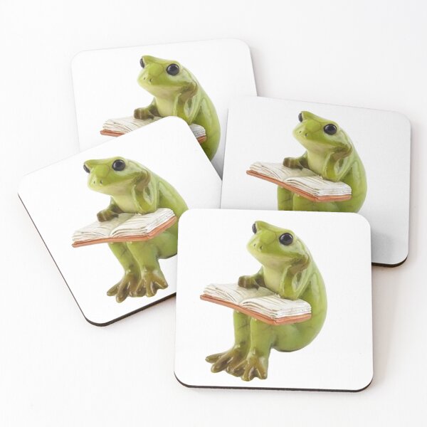 Item preview, Froggy reading a book aesthetic goblincore design designed and sold by StormxBubba.