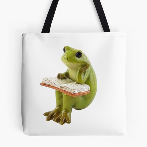 Item preview, Froggy reading a book aesthetic goblincore design designed and sold by StormxBubba.