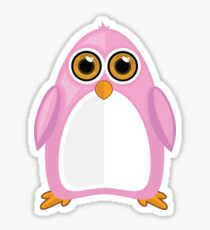 Pink Penguin Sticker