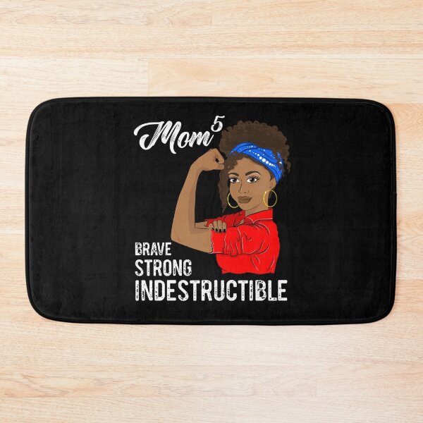 Item preview, Mom of 5 Mothers Day Indestructible Black Girl designed and sold by ZNOVANNA.