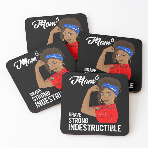 Item preview, Mom of 6 Mothers Day Indestructible Black Girl designed and sold by ZNOVANNA.