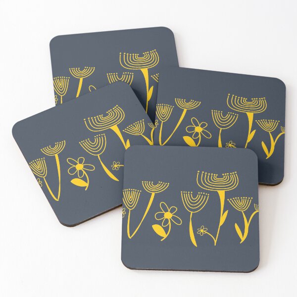 Item preview,  Simple, abstract, artsy graphic yellow drawn flowers floral sketch - Caroline Laursen Original designed and sold by Caroline Laursen.
